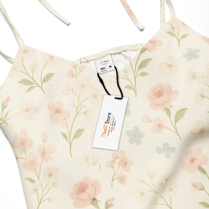 Midi Dress Pink Flowers Built-in Bra Support Comfort - Dipaliz - Dresses