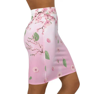 Pink Flowers Womens Mini Skirt - Flirty Floral Style - Dipaliz - Skirts