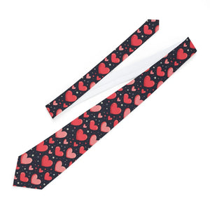 Pink Hearts Pattern Necktie - Fabulous - Dipaliz - Neckties