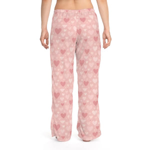 Vibrant Pink Hearts Premium Pajama Pants - Dipaliz - Pajamas - Xs