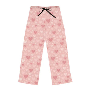 Premium Pajama Pants - Vibrant Pink Hearts Patterns - Dipaliz - Pajamas