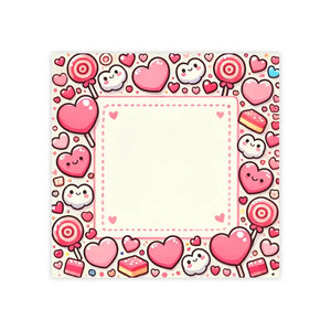 Pink Hearts Sticky Notes - Colorful Organization - Dipaliz