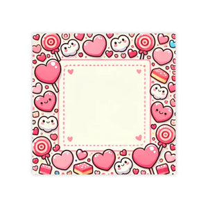 Pink Hearts Sticky Notes - Colorful Organization - Dipaliz - 3’’ x / White