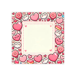 Colorful Pink Hearts Sticky Notes - Premium Paper - Dipaliz