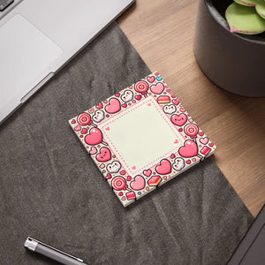 Colorful Pink Hearts Sticky Notes - Premium Paper - Dipaliz