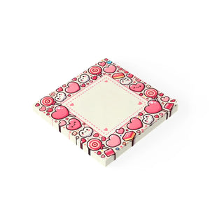 Colorful Pink Hearts Sticky Notes - Premium Paper - Dipaliz