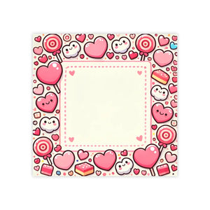 Colorful Pink Hearts Sticky Notes - Premium Paper - Dipaliz