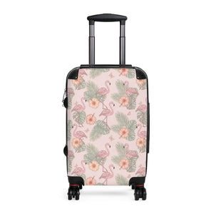 Pink Hibiscus Travel Luggage – Removable Lined Interior - Dipaliz - Suitcases