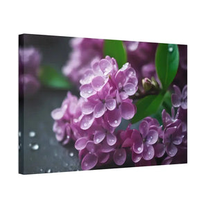 Canvas - Pink Lilac Flowers Print Semi-glossy Finish - Dipaliz