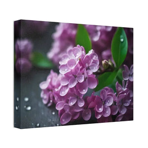 Canvas - Pink Lilac Flowers Print Semi-glossy Finish - Dipaliz