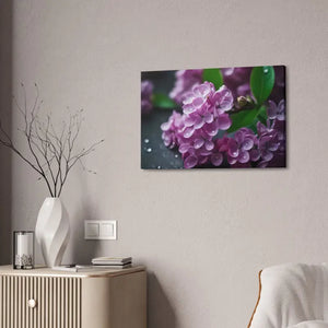 Canvas - Pink Lilac Flowers Print Semi-glossy Finish - Dipaliz 30″ x 20″ (horizontal) / 1.5’’