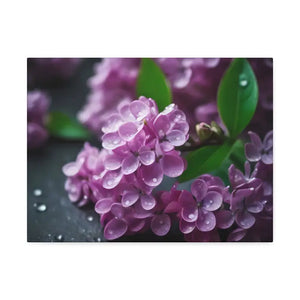 Canvas - Pink Lilac Flowers Print Semi-glossy Finish - Dipaliz