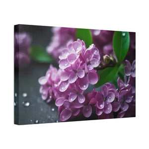 Canvas - Pink Lilac Flowers Print Semi-glossy Finish - Dipaliz