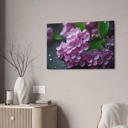 Enchanting Pink Lilac Flowers Canvas: Elegance for any Room! - 36″ x 24″ (horizontal) / 1.5’’ Canvas