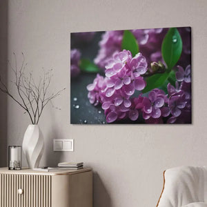 Canvas - Pink Lilac Flowers Print Semi-glossy Finish - Dipaliz 40’’ x 30’’ (horizontal) / 1.5’’