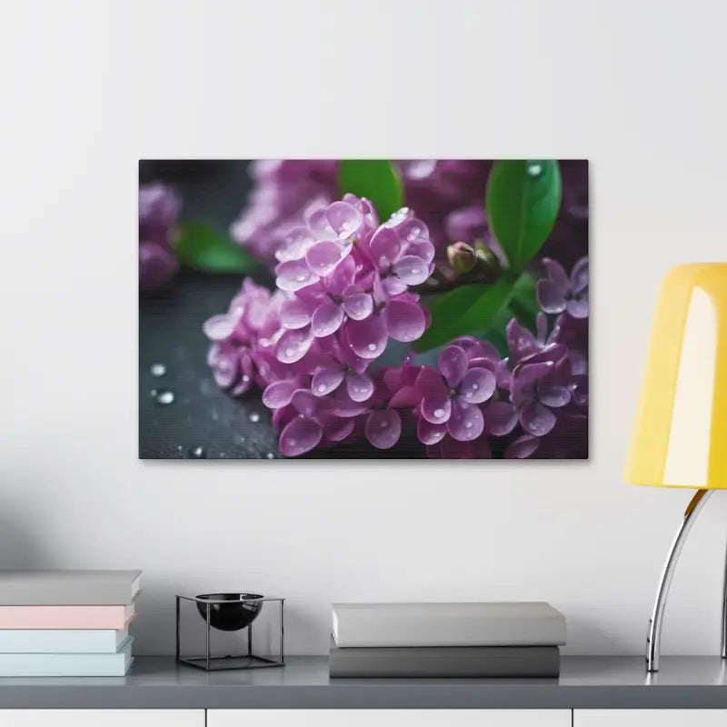 Enchanting Pink Lilac Flowers Canvas: Elegance for any Room! - Canvas