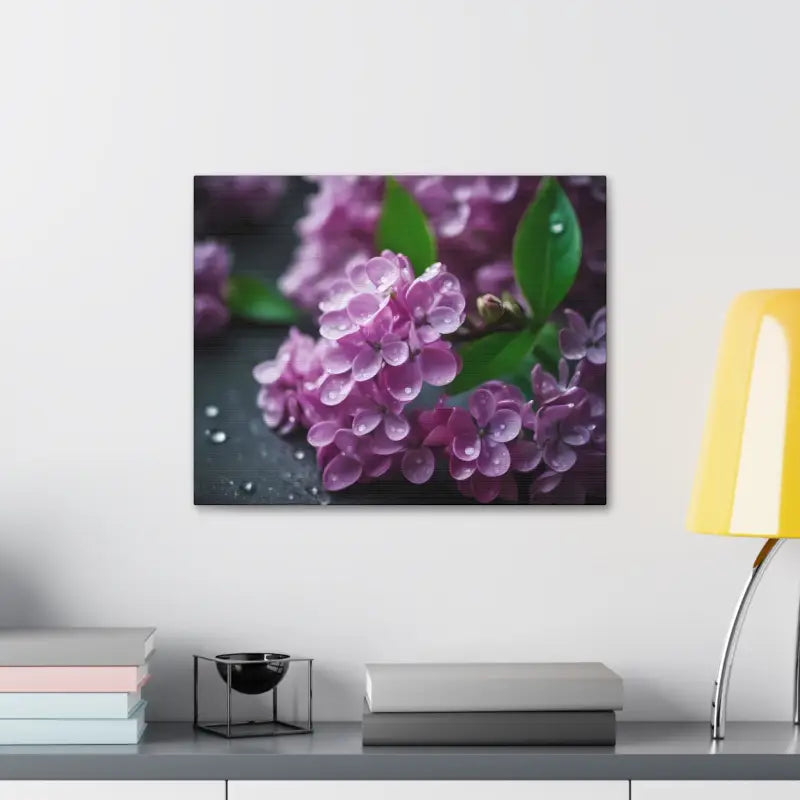 Enchanting Pink Lilac Flowers Canvas: Elegance for any Room! - Canvas