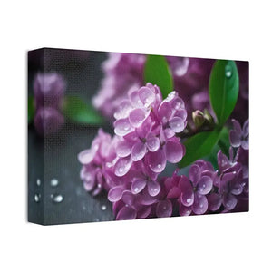 Canvas - Pink Lilac Flowers Print Semi-glossy Finish - Dipaliz