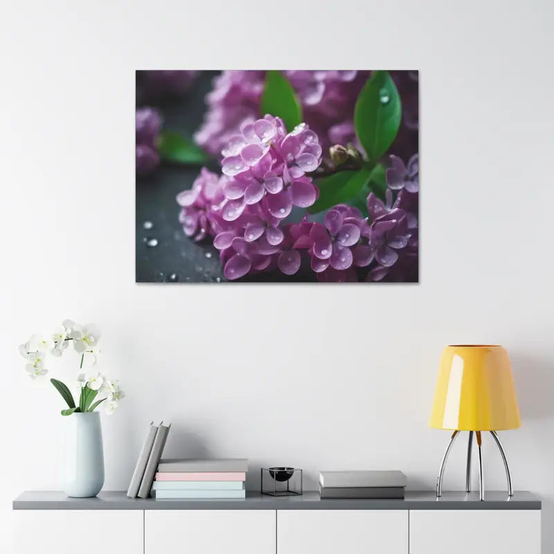 Enchanting Pink Lilac Flowers Canvas: Elegance for any Room! - Canvas