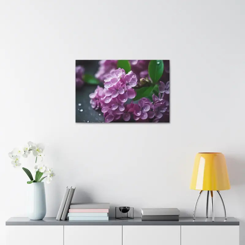 Enchanting Pink Lilac Flowers Canvas: Elegance for any Room! - Canvas