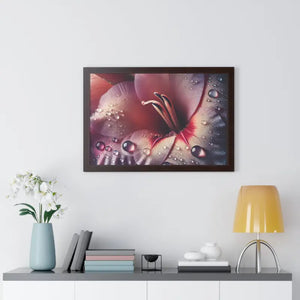 Stunning Pink Lilly Gallery Canvas Framed Horizontal Poster - Dipaliz - Prints