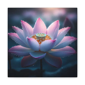 Canvas - Mesmerizing Pink Lotus Gallery Wraps - Dipaliz 10″ x / 1.25’’