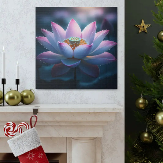 Mesmerizing Pink Lotus Canvas Gallery Wraps for your Home - 20″ x / 1.25’’