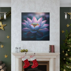 Canvas - Mesmerizing Pink Lotus Gallery Wraps - Dipaliz 36″ x / 1.25’’