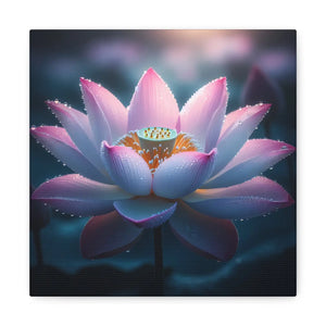Pink Lotus Canvas – Premium Cotton Wall Art - Dipaliz - Prints