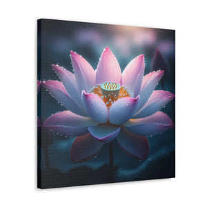 Pink Lotus Canvas – Premium Cotton Wall Art - Dipaliz - Prints