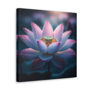 Pink Lotus Canvas – Premium Cotton Wall Art - Dipaliz - Prints