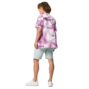 Unisex Floral Pattern Button Shirt - Pink Marble - Dipaliz - Shirts