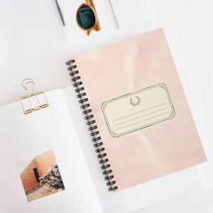Pink Marble Spiral Notebook - Vintage Ruled Journal - Dipaliz - Journals