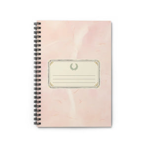 Pink Marble Spiral Notebook - Vintage Ruled Journal - Dipaliz - Journals