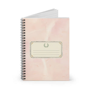 Pink Marble Spiral Notebook - Vintage Ruled Journal - Dipaliz - Journals