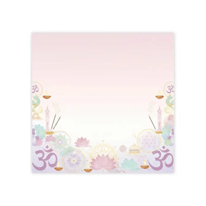 Spiritual Yoga Sticky Notes - Pink Om and Lotus Note Pad - Dipaliz - Paper Products