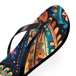 Pink Paisley Unisex Flip Flops - Bold Summer Beach Style - Dipaliz - Slippers