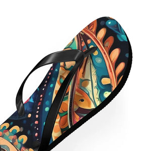 Pink Paisley Unisex Flip Flops - Bold Summer Beach Style - Dipaliz - Slippers