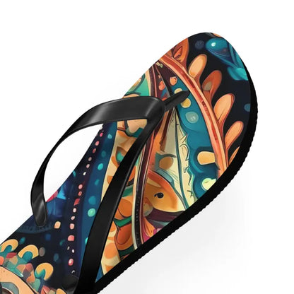 Turn Heads in Pink Paisley Unisex Flip Flops - Shoes