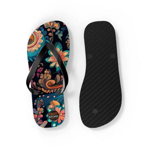 Pink Paisley Unisex Flip Flops - Bold Summer Beach Style - Dipaliz - Slippers