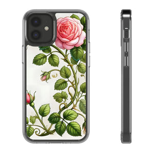 Stylish Pink Rose Clear Case - Slim Shockproof Cover - Dipaliz - Mobile Phone Cases