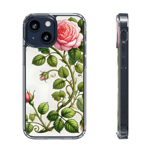 Stylish Pink Rose Clear Case - Slim Shockproof Cover - Dipaliz - Mobile Phone Cases