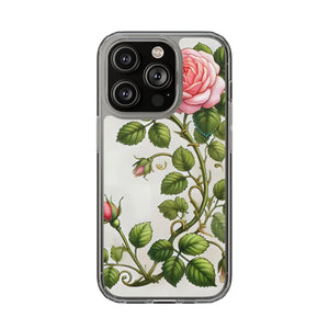 Stylish Pink Rose Clear Case - Slim Shockproof Cover - Dipaliz - Mobile Phone Cases