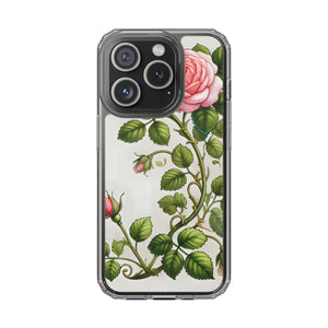 Stylish Pink Rose Clear Case - Slim Shockproof Cover - Dipaliz - Mobile Phone Cases