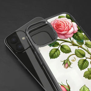 Stylish Pink Rose Clear Case Chic Phone Protection by Dipaliz - Mobile Cases