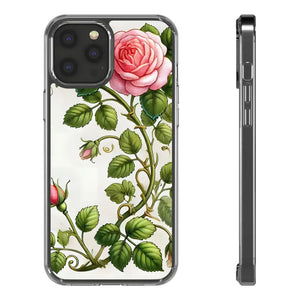 Stylish Pink Rose Clear Case Chic Phone Protection by Dipaliz - Iphone 12 Pro Max / Without Gift Packaging - Mobile