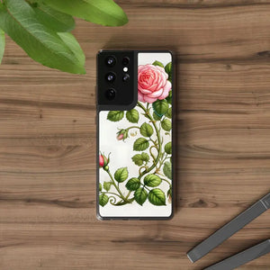 Stylish Pink Rose Clear Case Chic Phone Protection by Dipaliz - Mobile Cases