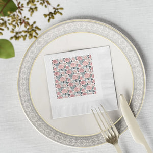 Fancy Pants Coin-edge Napkins - Distinctive Coined Edge Borders - Dipaliz - 4.8’’ x / White / 100 Pcs - Home Decor