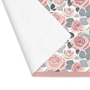 Vibrant Cotton Placemats – Pink Rose Print - Dipaliz