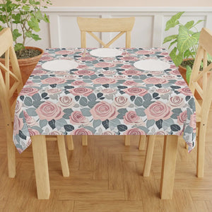 Elegant Pink Rose Tablecloth – Stylish One-sided Print - Dipaliz - Tablecloths